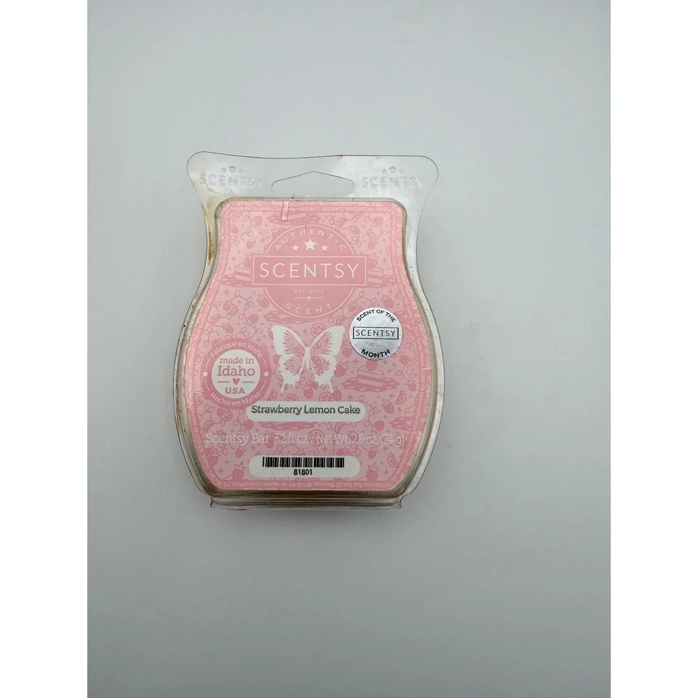 Scentsy Strawberry Lemon Cake Bar Wax Melt Authentic Home Fragrance‎